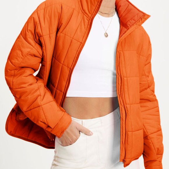 Zip Up Collared Neck Long Sleeve Jacket - Picture 4 of 16